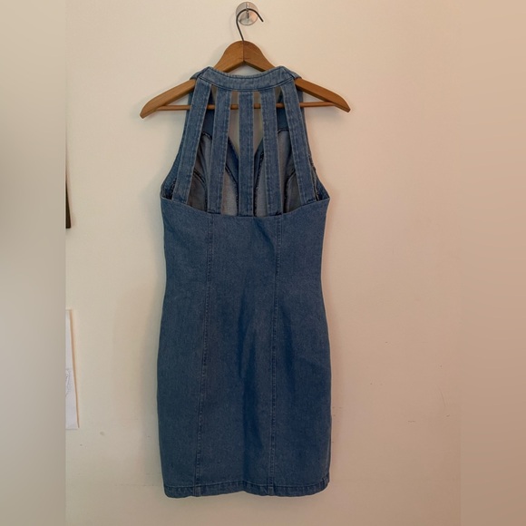 80s vintage denim dress with pearl buttons, Arrested by Jonathan Martini - Picture 8 of 8